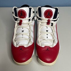 Nike Jordan 6 rings Red and White Air Jordan Sneakers men size 10.5 no box